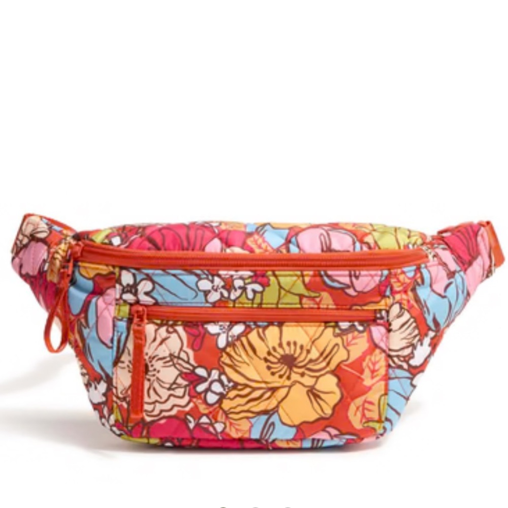 NWT Vera Bradley Large Belt Bag.  Long strap.  Midday Garden print.